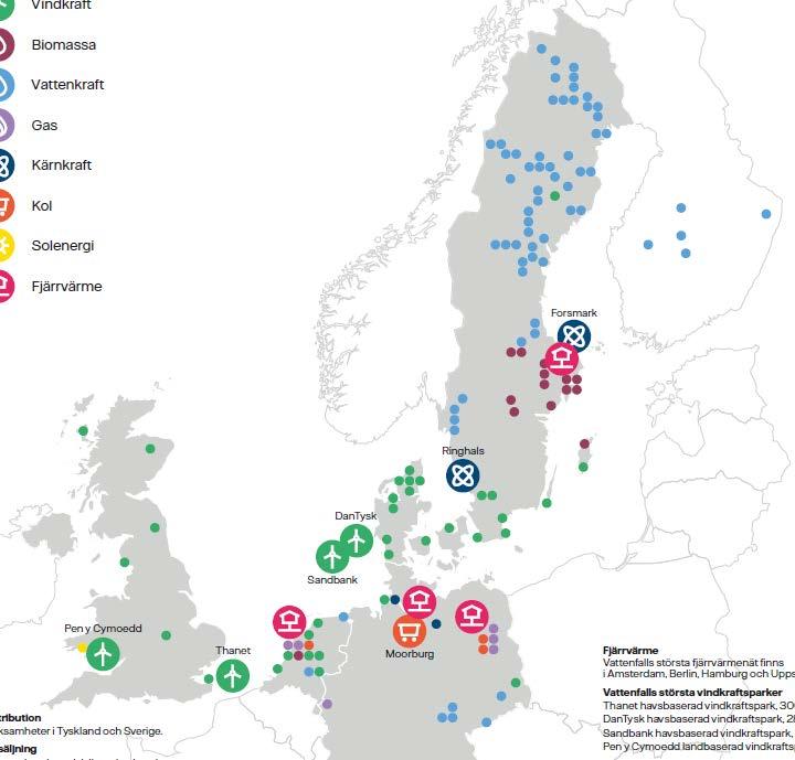 Vattenfall - Sveriges största producent av förnybar el Basfakta En av