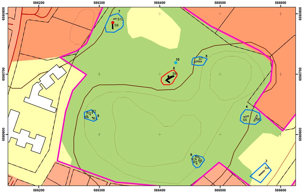 Bilaga 3 Schaktplan, västra delen av utredningsområet.