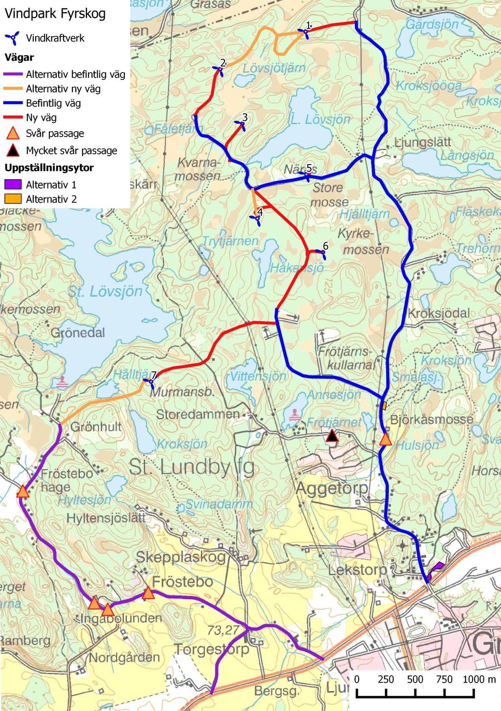 Bilaga 1 Verk 7 avstyrks Vägdragningar till