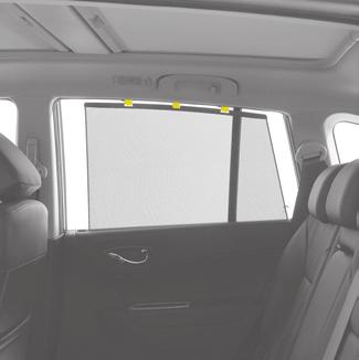 Extra spegel (kan variera från bil till bil) Den kan användas till att övervaka baksätet.