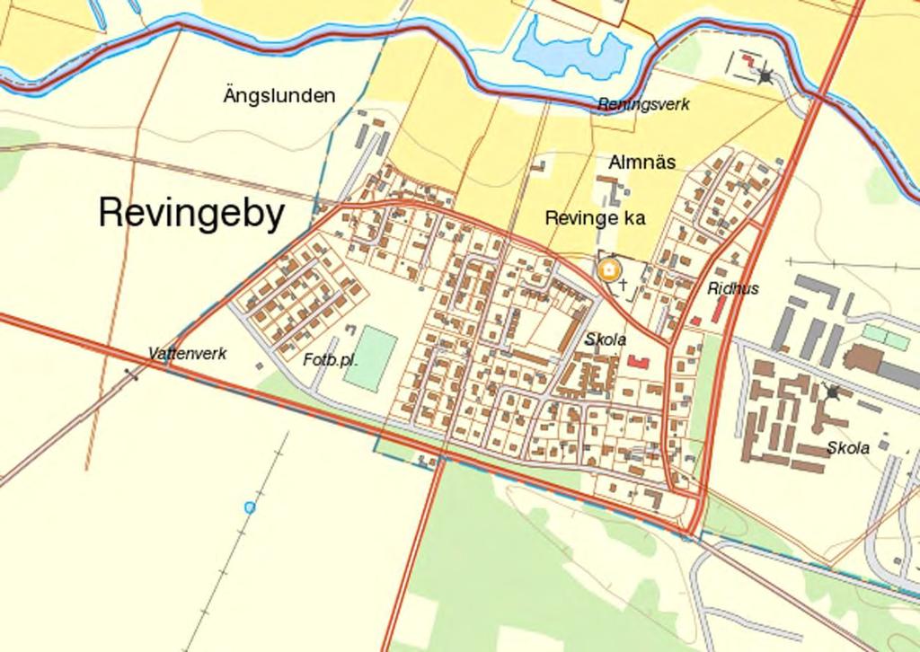 Revinge kyrka utvändig torntrappa Revingeby markerat inom Lunds kommun.