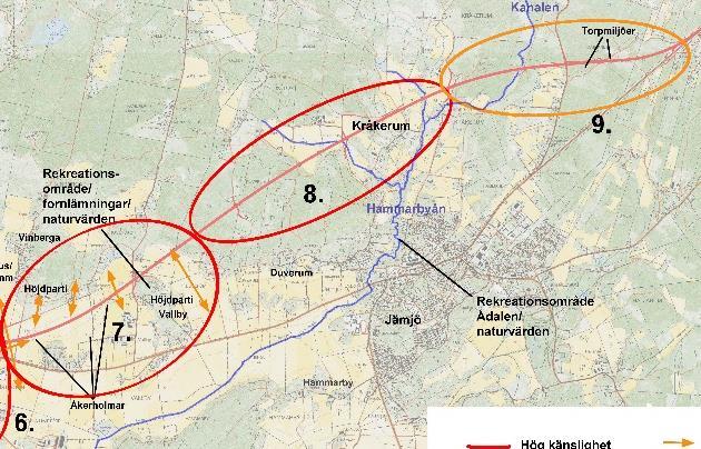 E22, Delen Lösen - Jämjö Sidan 36 av 152 2017-12-22 5) Ramdalaslätten: Öster om Öljesjö öppnar Ramdalaslätten upp sig med ett storskaligt jordbrukslandskap.