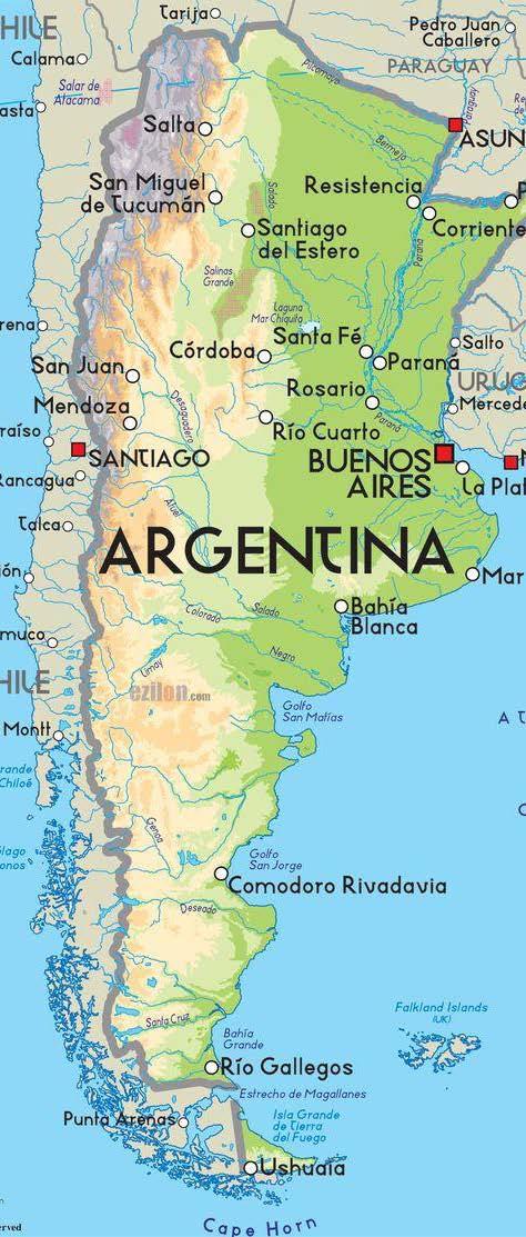Befolkningsmässigt är Argentina den fjärde största spansktalande nationen i världen efter Mexiko, Colombia och Spanien. Det är även världens största spanskspråkiga stat sett till ytan.