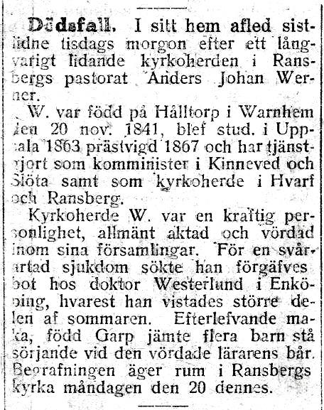 Urklipp från Lars Olof Karlsson, Timmersdala Husförhörslängd 1869 > Först står Anders Petterssons sterbhus som ägare med sonen Per August Pettersson som arrendator.
