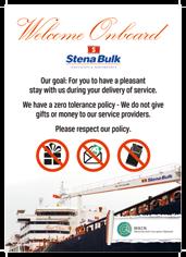 åstadkomma energieffektiva sjötransporter. SAMARBETE SOM MINSKAR KORRUPTION Stena Bulk är sedan 2016 medlem i organisationen Maritime Anti-Corruption Network (MACN).