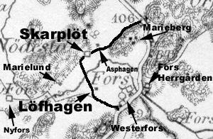 och om vägarna Vägen upp till Skarplöt går idag via Ribbyholm men i äldre tider nådde man gården andra vägar.