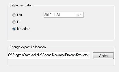 Arbeta med Exportera till FM Access Med funktionen Exportera till FM Access kan du skapa en zip-fil som inkluderar dokument med metadata från Chaos desktop.