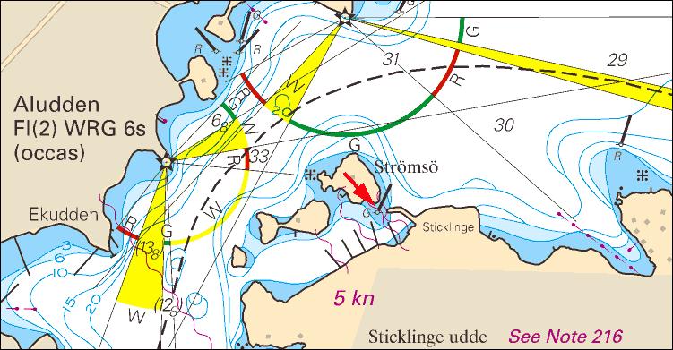 2015-05-14 5 Nr 546 Ståtbåden Sjöfartsverket, Norrköping. Publ. 13 maj 2015 * 10372 Sjökort: 6142 Sverige. Norra Östersjön. Lidingö. Strömsö - Sticklinge. Prick åter utlagd.