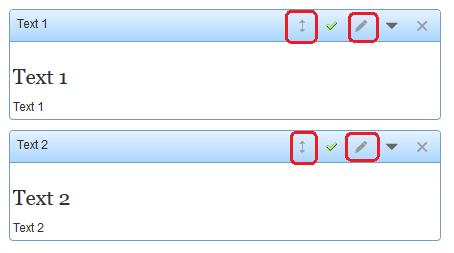 Redigera innehåll i en befintlig sida OBSERVERA att du måste valt en sida och tryckt på Edit för att redigeringsalternativen ska synas.