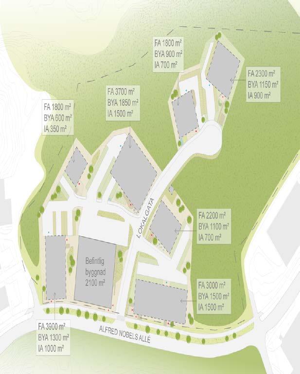 BOTKYRKA KOMMUN 13[24] Samhällsbyggnadsförvaltningen 2016-03-21 Dnr sbf/2014:552 Bild 7: illustrationsplan (skala 1:2000) som visar hur