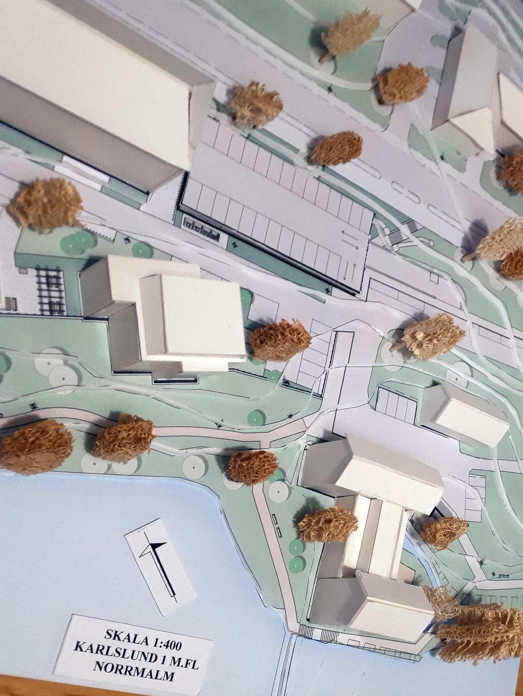 Vi vill utveckla kvarnmiljön! Från detaljplanens fysiska modell. Du hittar modellen i Stadshusentrén.