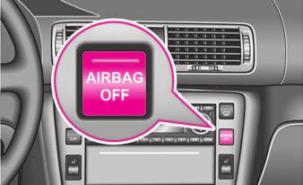 152 Förvaringsfack: Omkopplare för passagerarens airbag Fig. 153 Kontrollampa för bortkoppling av passagerarens airbag Airbagar får endast i undantagsfall kopplas från sidan 134.