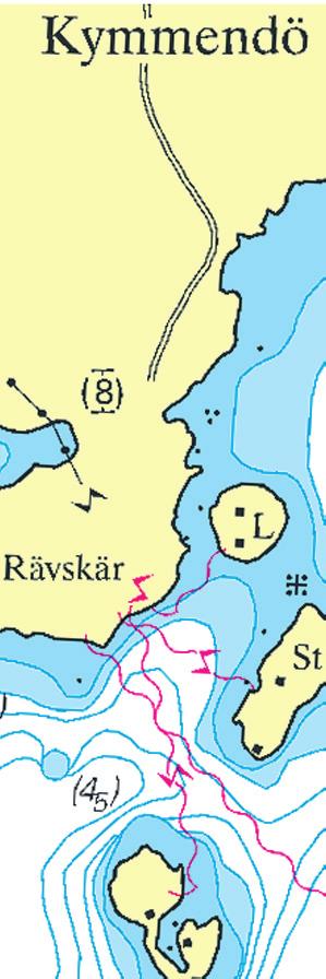 Norra Östersjön / Northern Baltic * 5524 Sjökort/Chart: 616, 6163 Sverige. Norra Östersjön. Stockholms skärgård. Sundet Ornö - Kymmendö. O m Söderviken. Prick och grund korrigeras.