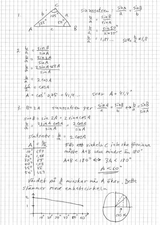 Elevlösning 2 (2 g och 4 vg och tre av MVG-kvaliteterna) Bedömning Kvalitativa nivåer Poäng Motiveringar Metodval och genomförande X 2/2 Matematiska resonemang X 0/1 Redovisning och matematiskt språk