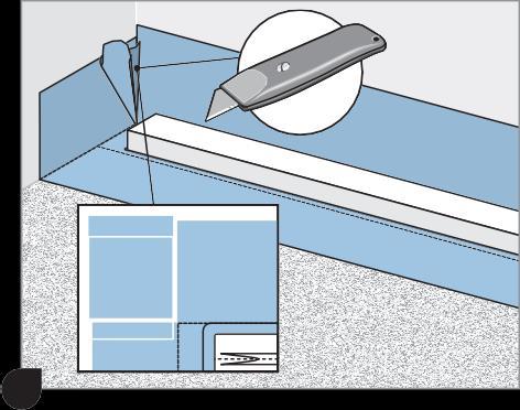 fast den i Mira 3690 One-seal med roller eller plast spackel.