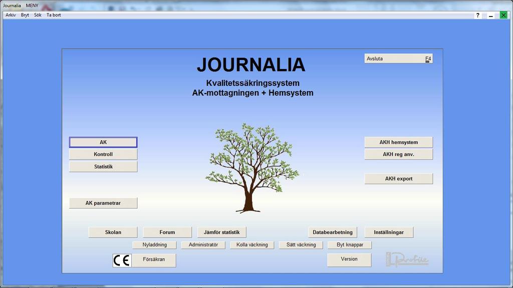 JOURNALIA-SYSTEMETS GRUNDER I Journalia-systemet finns flera olika grenar.