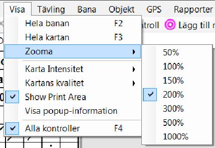 Fönster För att visa kartan i önskad storlek finns några alternativ F2 Visar