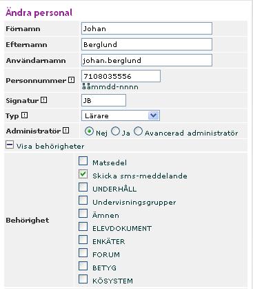 2. De i persnalen sm nu har rätt att skicka sms går in från sin startsida på Aktuellt/Sms. 3.