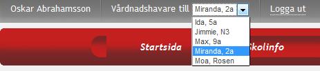 Klicka på Imprtera data. 7. Nu har vårdnadshavaren fått tillgång till alla sina barn på lika sklr.