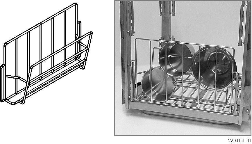 Hållare för 2/8 kantiner WD209.