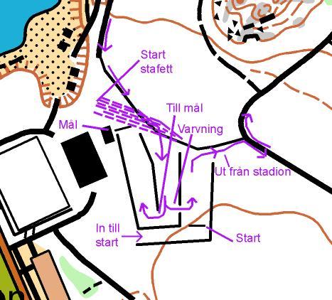 På fredagen är körrutten märkt från väg 170, Magnus Erikssonsgatan, Alexandersbågen, Alexandersgatan och Kokonvägen. Parkeringen på slalomcentrets parkeringsplats.