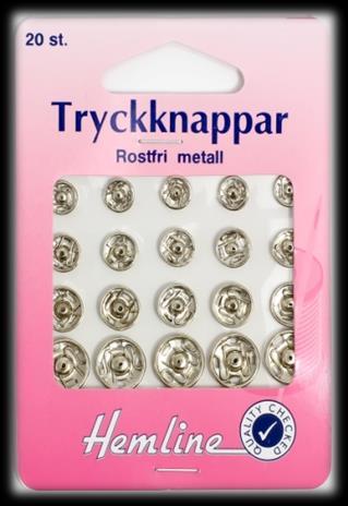 18 MM FÖRNICKLADE 5 H420.9900 TRYCKKNAPPAR 20 ST.