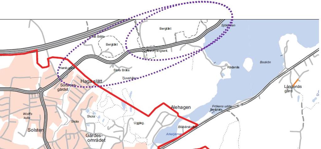 Lokal trafikföreskrift kring tättbebyggt område: Trafikförordningen (1998:1276) 10 kap. 1 andra stycket 3: 3.