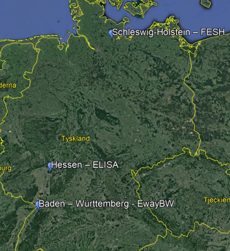 Tre tyska project har startats upp Schleswig-Holstein Project