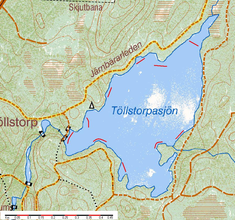 BILAGA 1 MJÄRDARNAS PLACERING 2 Töllstorpasjön och damm nedströms