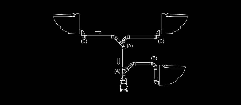 VOD, Vacuum Side, Multiple Toilet, Downward Piping, Information Data Sheet No.