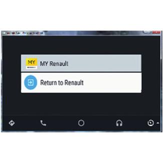 1 Aktivering av appen My Renault i Android Auto För att aktivera appen My Renault i Android Auto : Hämta och installera appen My Renault. Se avsnittet Skapa användarkonto.