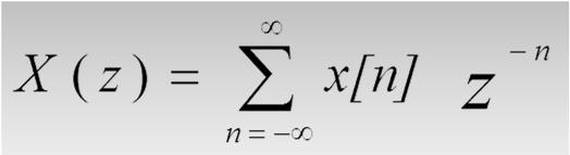 ATT TRANSFORMERA MED FORMEL. Definition för z-transformen: Ex. z-transformera signalen: x[n] = 1, 2, 3, 0, 0,.