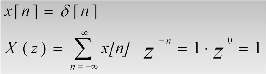 Z-TRANSFORMEN AV EN ENHETSPULS