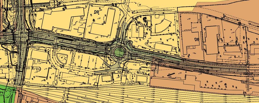 4.2 Vägförslag, delsträcka Preem Köpmangatan, 22/820 23/500 Figur 3 Delsträcka 22/820 23/500 4.2.1 Förutsättningar Vägen kommer på sträckan (22/820-23/500) att ligga kvar i befintligt läge plan och profil.