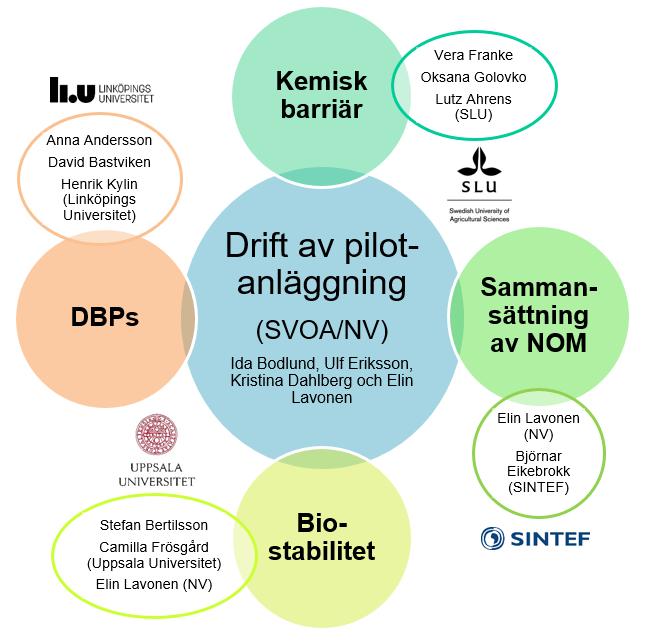 Projektstruktur Samarbete med forskare från 3 universitet