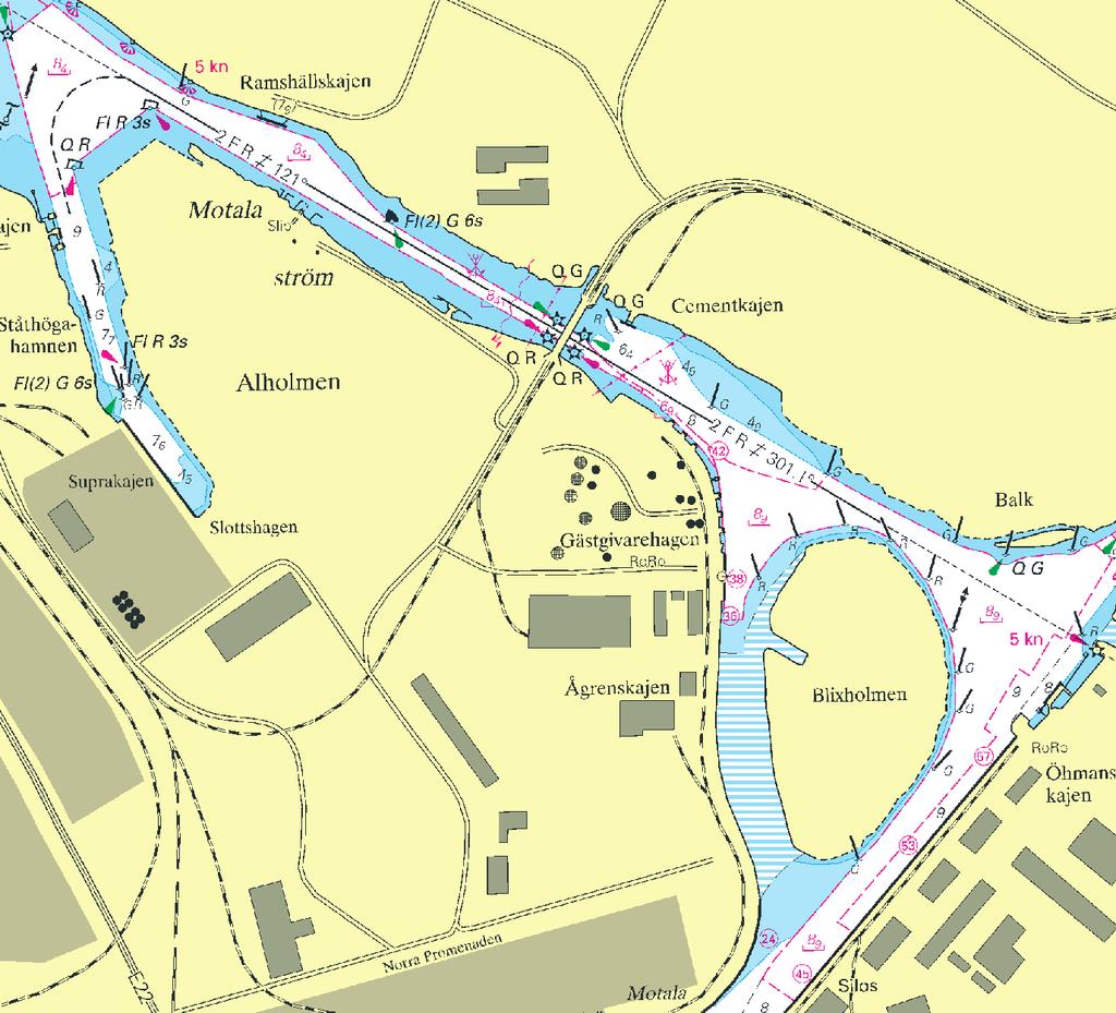 Nr 258 8 Sjöfartsverket Norrköping. Mälaren och Södertälje kanal / Lake Mälaren and Södertälje kanal * 5644 Sjökort/Chart: 11, 6181 Sverige. Södertälje kanal. Södertälje. Södra kanalbroarna.