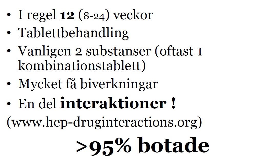 DAA Direct Active Antivirals Behandling från 2014