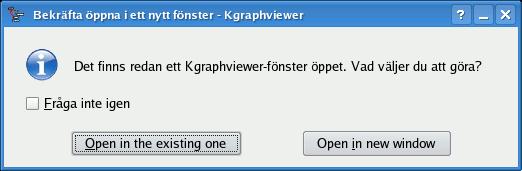 1 Filer ändrade på disk Om en fil som för närvarande är laddad i KGraphViewer ändras av ett annat program, visas följande dialogruta: Dialogruta för inläsning av en fil ändrad på disk Du kan välja