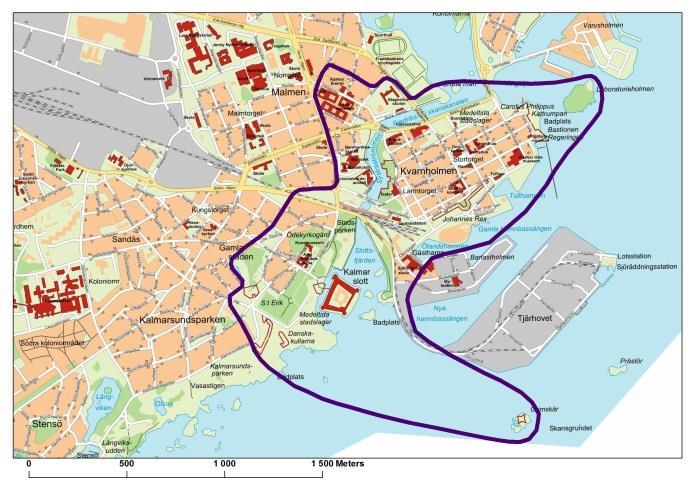 Samhällsbyggnadskontoret Planbesked 6(10) Planförutsättningar Riksintressen Riksintresse för kommunikation (MB 3 kap 8 ) Fastigheten är belägen inom hinderfrihetsytan för Kalmar flygplats, som i sig