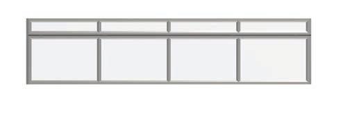 Öppningsbredd Öppningshöjd Leverans i två standardfärger (anodiserad aluminium eller RAL 9002)