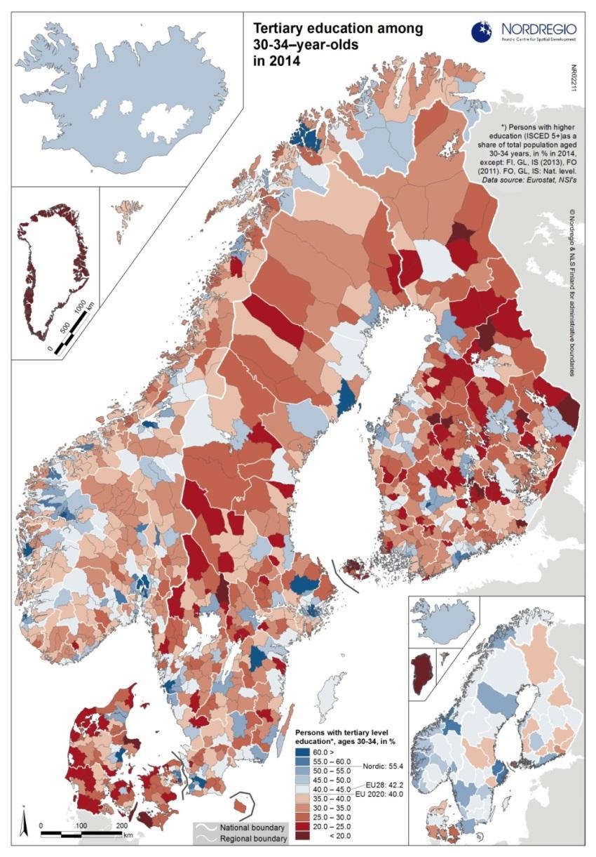 Core data base content (2) Labour market: municipal and regional level Number of employed persons Number of