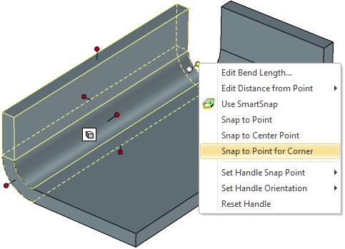 IRONCAD. Punch Positioning Mode kontrollerar hur en Punch/Tooling-feature (blåa och gröna ikoner i katalogen) ska positioneras när de släpps så att de påverkas av en bock.