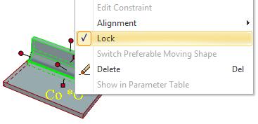 Constraints Create punch and forming constraints lägger till mått från en eller två kanter av ytan som man