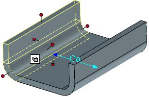 verktyg (Punch/Tooling-feature) har släppts på plåten.