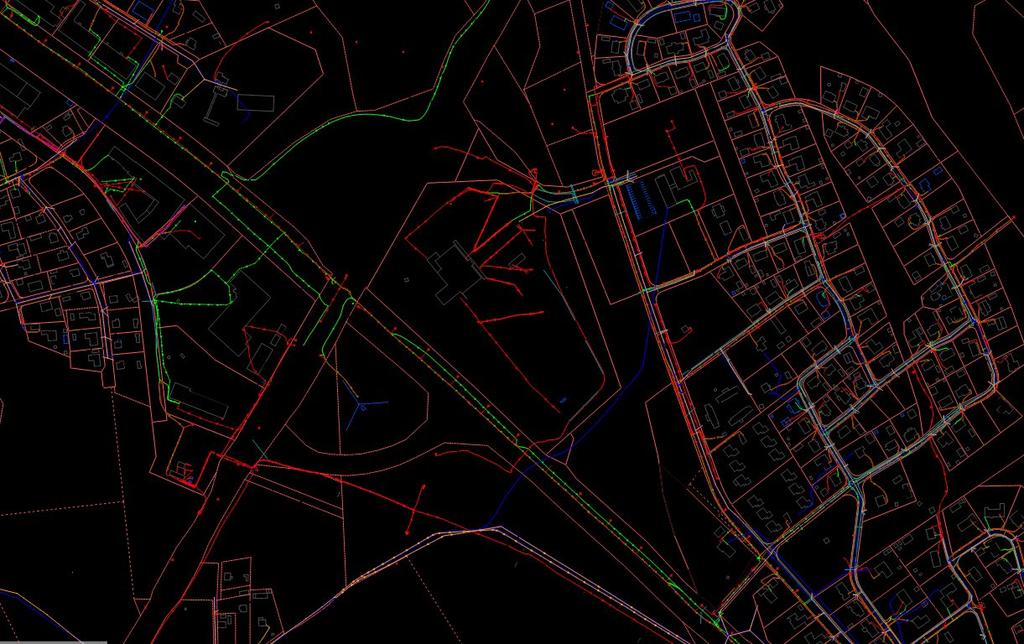 Sivu 12 / LEDNINGSKARTA JOHTOKARTTA Utdrag ur stadens ledningskarta Avfallvatten Dagvatten Hushållsvattenledning
