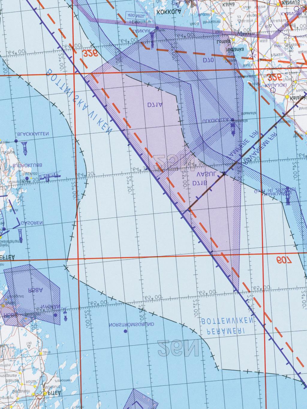 18 TEMPORARILY DANGER AREA 651000 233000 644800 215200 Altitude 35 000 m 22 November 1200 to 23 November 0400, LT 23 November 0600-2400, LT (reserve) 641136 233400 635900 231500 640001