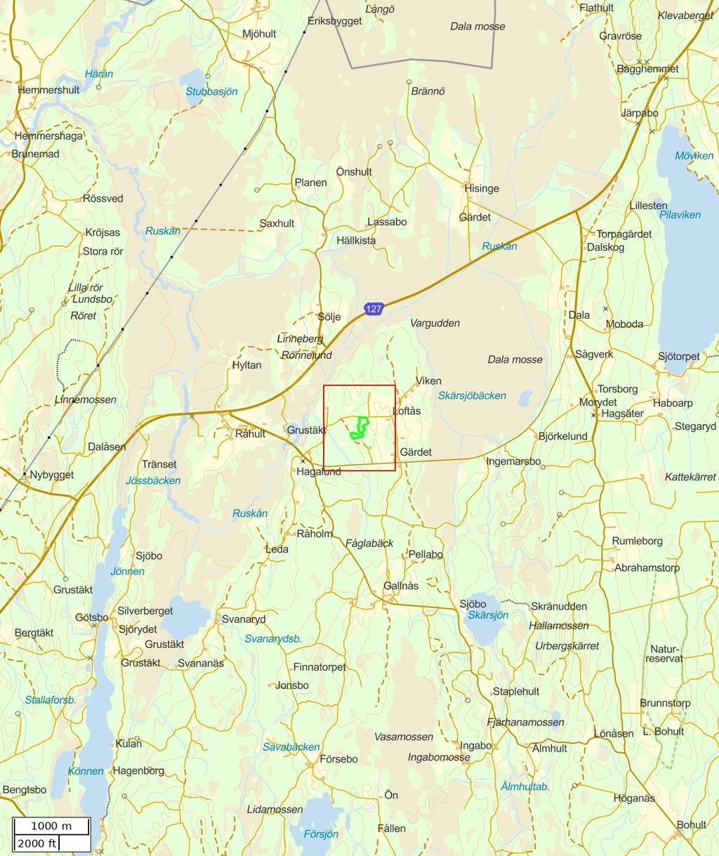 Traktdirektiv 2018-10-09 12:50 LK RP Loftås 2:2 Hushållningssällskapet Skog Översiktskarta Skala: ~1:50000