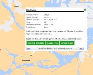 3.2.3 Beräkning av nederbördsintensitet enligt LEED version 4 Nederbördsdata har hämtats från SMHI öppen data från en aktiv mätplats som visas i figur 6.