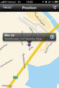 En GPS-modul som installeras i bilen visar dig bilens position på en karta i din ios, Android- eller Windows-enhet.