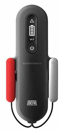 SmartCharge läser av batteriets typ och tillstånd och laddar det därefter enligt behov.